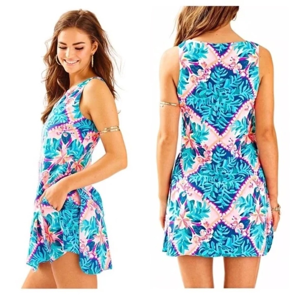 Lilly Pulitzer Tanya Romper in the "Seaside Aqua" Womens Size 2